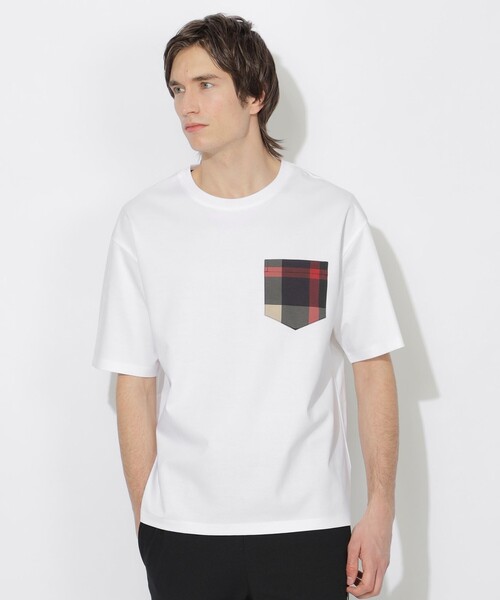 【関税込み】Bode ブルー Crest ポケットTシャツ CB CRESTBRIDGE tシャツ チェックポケットTシャツ メンズ