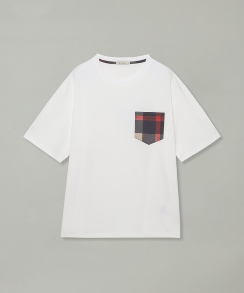 【関税込み】Bode ブルー Crest ポケットTシャツ CB CRESTBRIDGE tシャツ チェックポケットTシャツ メンズ