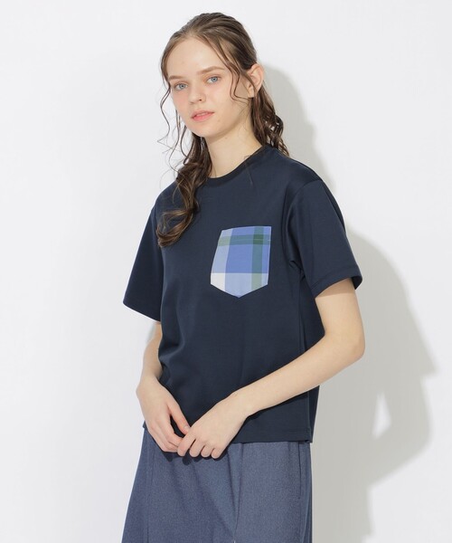 tシャツ 「UNISEX」HOODHOOD／フェイクポケットＴ レディース セール】【UNISEX】HOODHOOD／Applique T（Tシャツ/カットソー