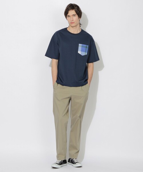 【関税込み】Bode ブルー Crest ポケットTシャツ CB CRESTBRIDGE tシャツ チェックポケットTシャツ メンズ