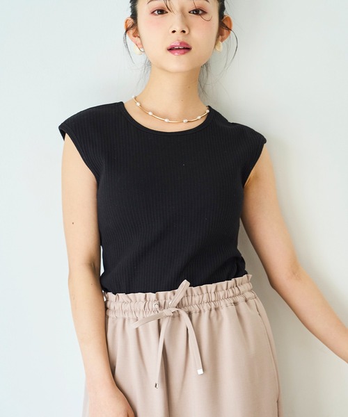 mil（ミル） tシャツ カップ付き リブタンクトップ レディース