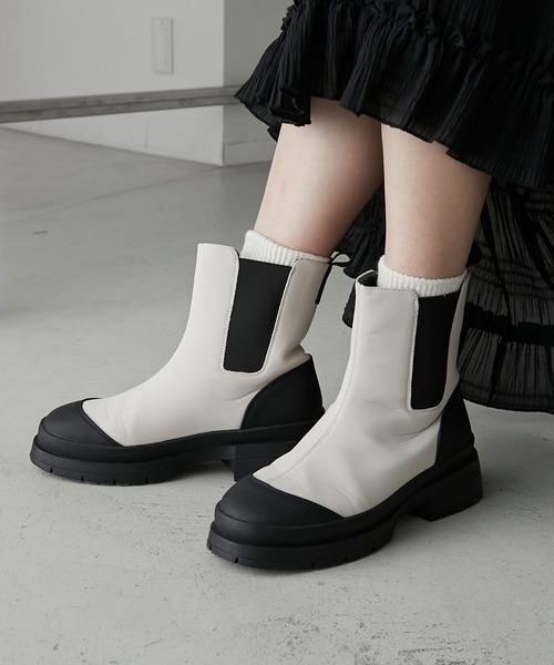 「forksy.」 ショートブーツ S ブラック レディース_画像2