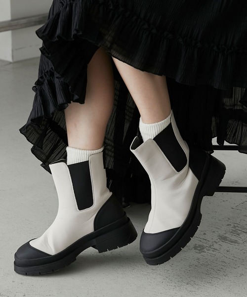 「forksy.」 ショートブーツ S ブラック レディース_画像4