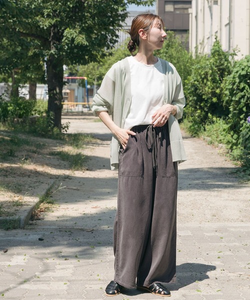ITEMS URBANRESEARCH カーディガン シアーVネックニット