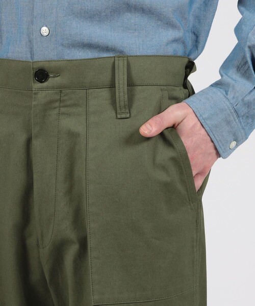 美品 CLOTH&CROSS ハグオーワー チノパン ストレッチ ベイカーパンツ S-LLサイズ》ストレッチベイカーパンツ【洗濯機洗い可】（フルレングス