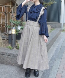 ASPESI ハイヒスカス フリント トラウサ S5G0186L116 64237 axes femme スカート フリルサス付ハイウエストスカート