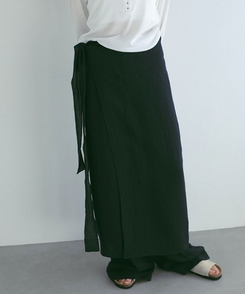 ETRE TOKYO（エトレトウキョウ） パンツ レノクロスセミワイドパンツ
