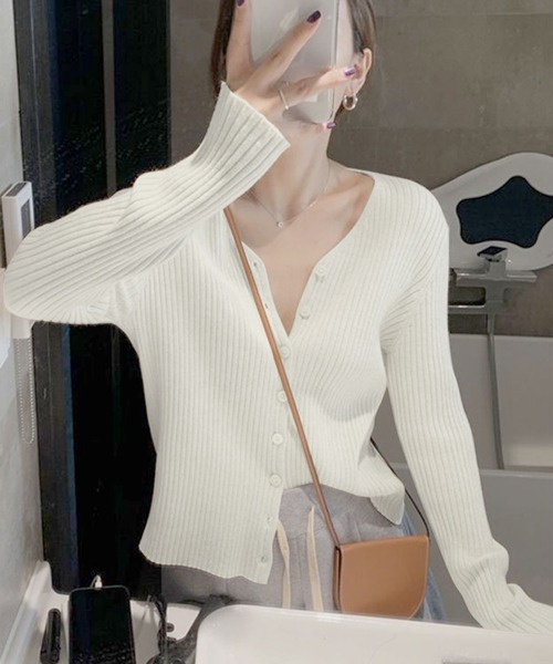 「Amulet」 ニットカーディガン FREE ホワイト レディース_画像6