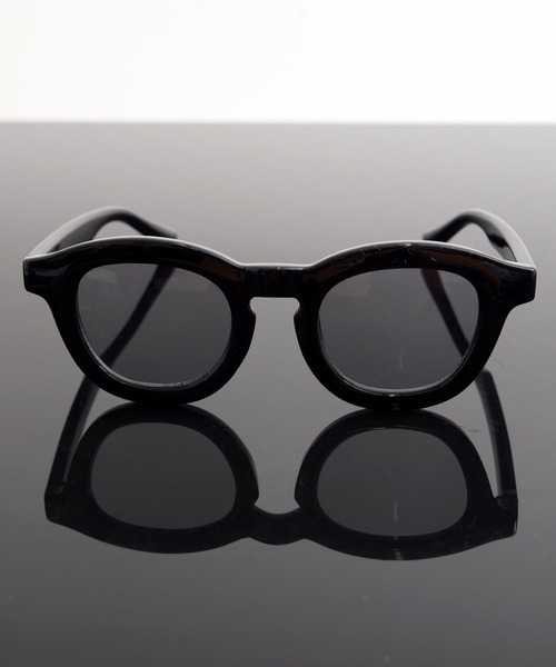 Revo. サングラス ボストン型 太縁フレーム サングラス 黒縁 カラー