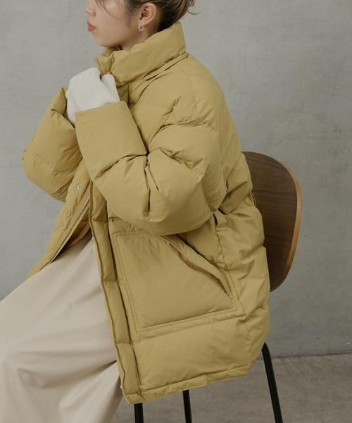 earthy_（アーシー） 「earthy」 ダウンジャケット MEDIUM イエロー