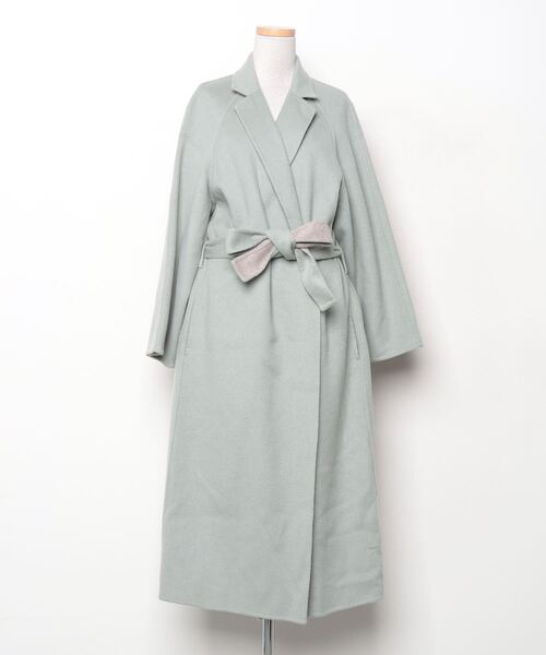 【美品】Noble チェスターコート 38サイズ NOBLE（ノーブル） チェスターコート 38 グリーン レディース