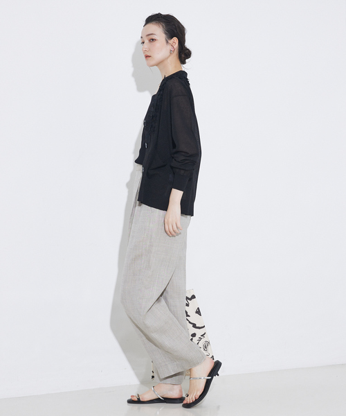 qualite（カリテ） カーディガン boussole×qualite フラワーエンブロ