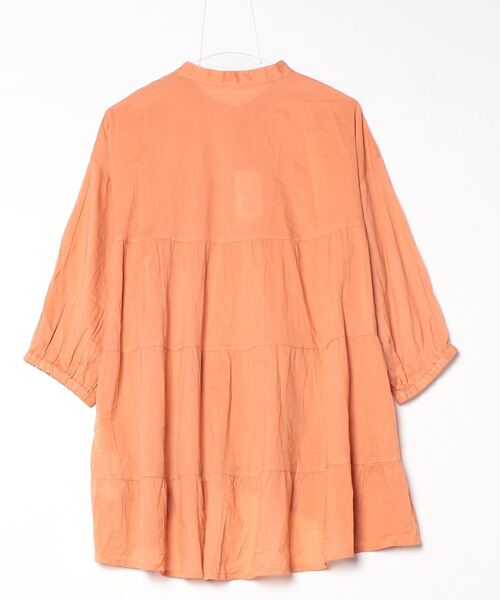 「STYLEBLOCK」 7分袖チュニック M オレンジ レディース