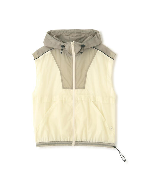 ジャケット・アウター aere sheer jacket beige WOMAN》SHEER COLOR SCHEME HOODIE JACKET/シアーカラースキーム