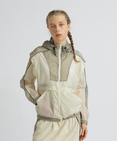 *AVIREX* シアーカラースキーム フーディージャケット WOMAN》SHEER COLOR SCHEME HOODIE JACKET/シアーカラースキーム