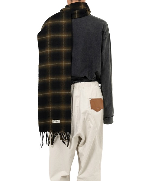 MIHARAYASUHIRO チェックストール 158×138cm MAISON MIHARA YASUHIRO（メゾン ミハラヤスヒロ） ストール マフラー