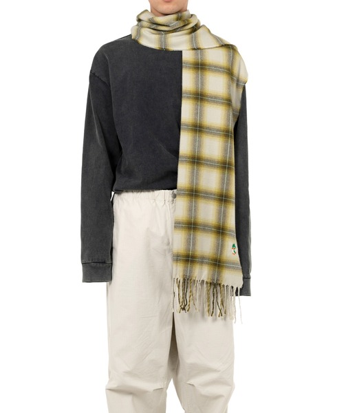 MIHARAYASUHIRO チェックストール 158×138cm MAISON MIHARA YASUHIRO（メゾン ミハラヤスヒロ） ストール マフラー