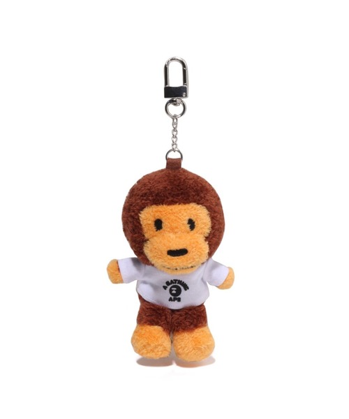 A BATHING APE キーホルダー BABY MILO COLLEGE TEE PLUSH DOLL