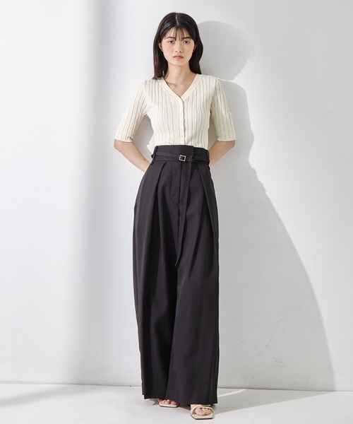 ワイドパンツ チノパン レディースの画像
