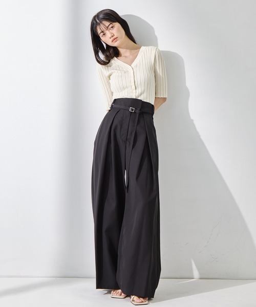 ワイドパンツ チノパン レディースの画像