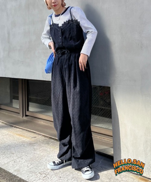 HELLO.SANFRANCISCO オーバーレース　ビスチェ　パンツ　セット HELLO.SANFRANCISCO 「HELLO.SANFRANCISCO」 カーゴパンツ FREE