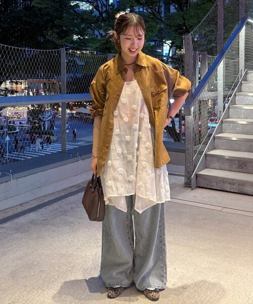 Discoat（ディスコート） ブラウス シャツ フェイクスエードウエスタン