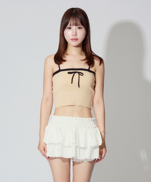ALLuRing ChaRm キャミソール Mini Ribbon Knit Camisole / ミニリボン