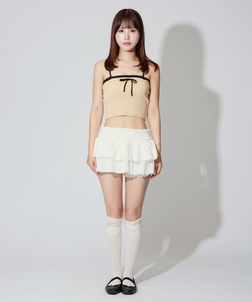 ALLuRing ChaRm キャミソール Mini Ribbon Knit Camisole / ミニリボン