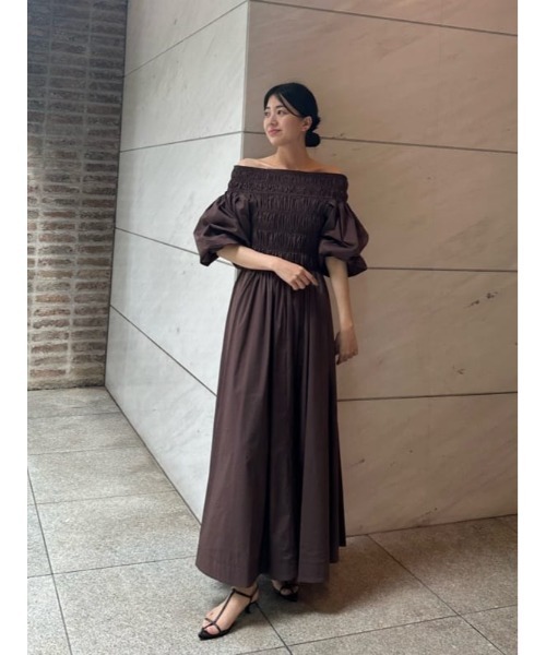 COLUMN（コラム） ワンピース COLUMN / シャーリングオフショルダー