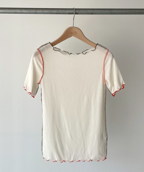 「CANAL JEAN」 「red chop works」半袖カットソー 38 オフホワイト レディース