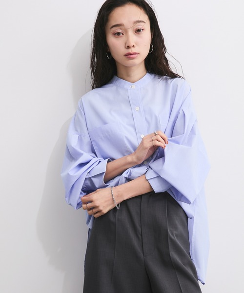 LE CERCLE par rope' ブラウス シャツ ブロードバンドカラーブラウス