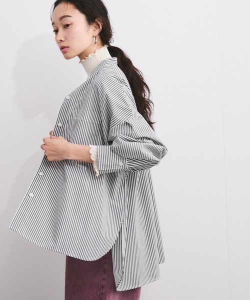 LE CERCLE par rope' ブラウス シャツ ブロードバンドカラーブラウス