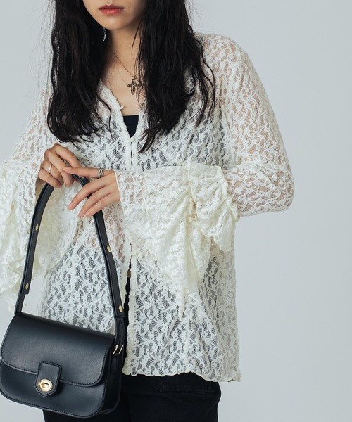ROSE BUD（ローズバッド） tシャツ (CREOLME)LACE L/S TOP レディース
