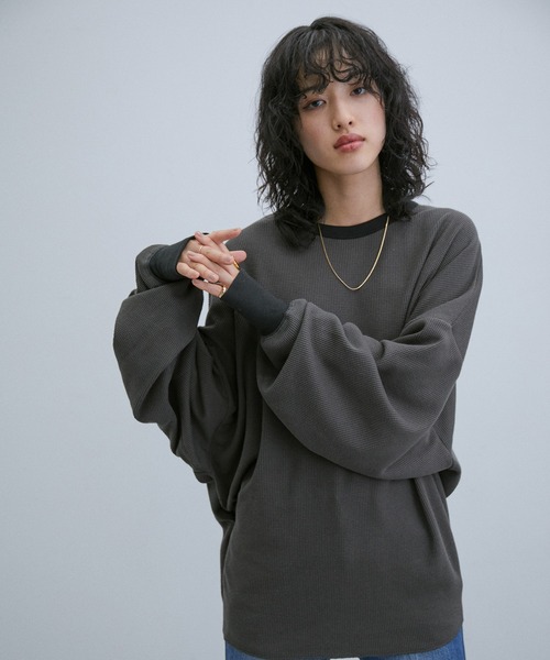 「ADAM ET ROPE'」 長袖Tシャツ M ホワイト メンズ