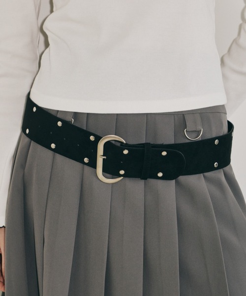 ベルト suede double studs belt / スエードダブルスタッズベルト ベルト suede double studs belt / スエードダブルスタッズベルト