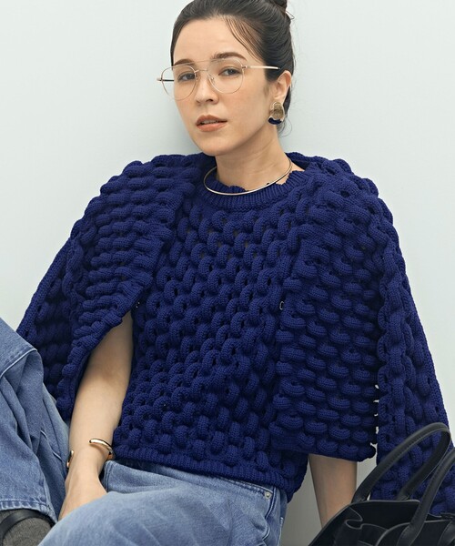 カーディガン 「手洗い可能」3D柄ボレロカーディガン レディース