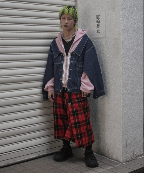 デニムジャケット gジャン TWO-IN-ONE DENIM JACKET メンズ レディースの画像