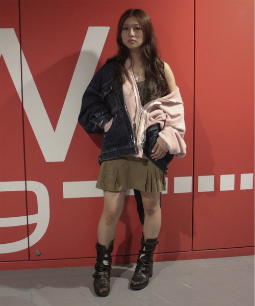 デニムジャケット gジャン TWO-IN-ONE DENIM JACKET メンズ レディースの画像