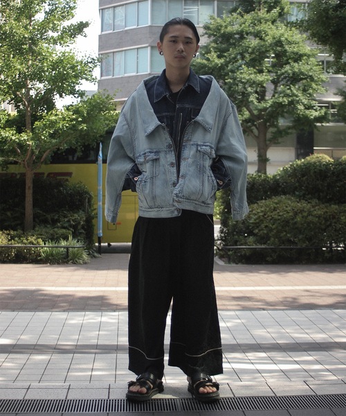 デニムジャケット gジャン TWO-IN-ONE DENIM JACKET メンズ レディースの画像