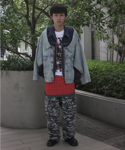 デニムジャケット gジャン TWO-IN-ONE DENIM JACKET メンズ レディースの画像