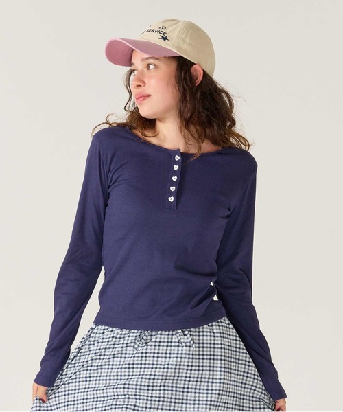 QUEEN ヘンリーネックTシャツ TINA：JOJUN QUEEN ヘンリーネックTシャツ TINA：JOJUN（Tシャツ/カットソー
