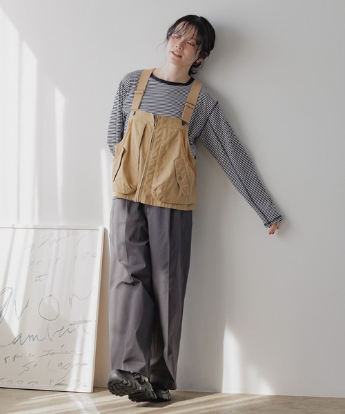 niko and…（ニコアンド） チノパンツ SMALL ネイビー レディース