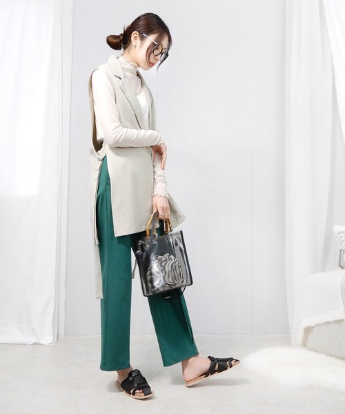 「minia」 フラットサンダル L ブラック レディース_画像3