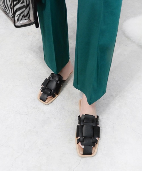 「minia」 フラットサンダル L ブラック レディース_画像7