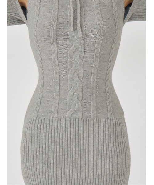 Darich（ダーリッチ） ワンピース デザインネックニットミニワンピース