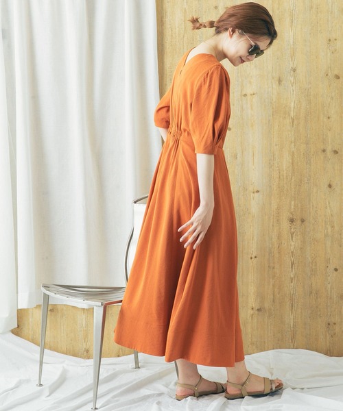 「URBAN RESEARCH ROSSO」 半袖ワンピース FREE ブラック レディース_画像2