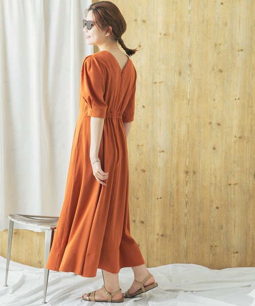 「URBAN RESEARCH ROSSO」 半袖ワンピース FREE ブラック レディース_画像3