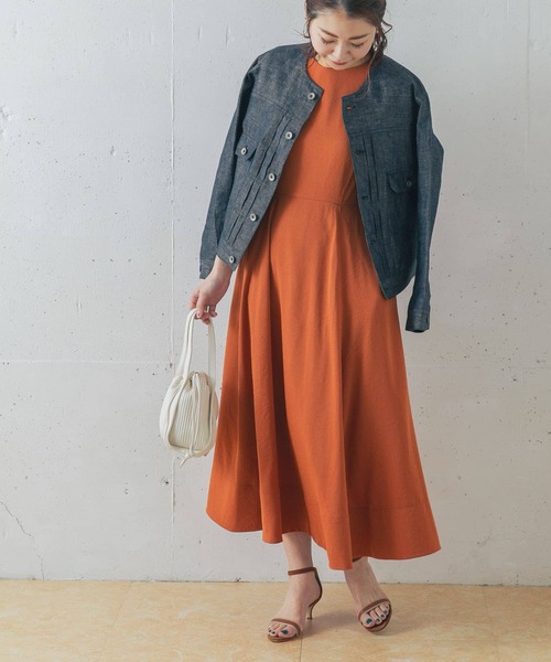 「URBAN RESEARCH ROSSO」 半袖ワンピース FREE ブラック レディース_画像4