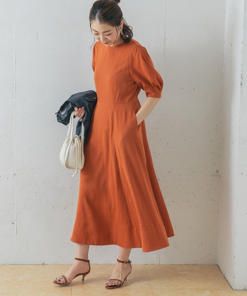 「URBAN RESEARCH ROSSO」 半袖ワンピース FREE ブラック レディース_画像5