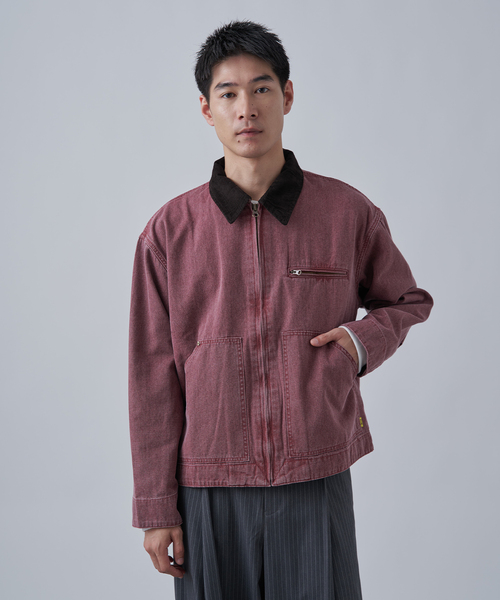 新品タグ付❤︎25SS PRIDE コットン リネン 切替 ブルゾン ジャケット B.C STOCK（ベーセーストック） ブルゾン アウター 「PLANET OF EARTH